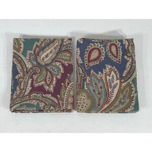 Dan River Pillowcase Set Standard Multicolor Paisley Floral Percale Made in USA